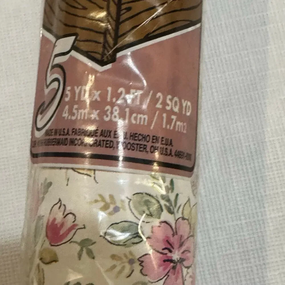 Vintage Rubbermaid Scents Potpourri Shelf Liner Pink Floral Non Adhesive